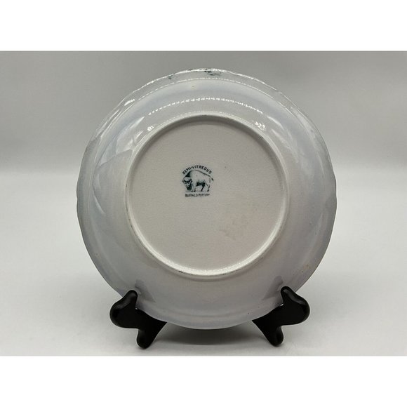 Buffalo Pottery Antique 7.5" B & M Smelter Smokestack Plate 1915 Great Falls Mt. - Picture 11 of 13